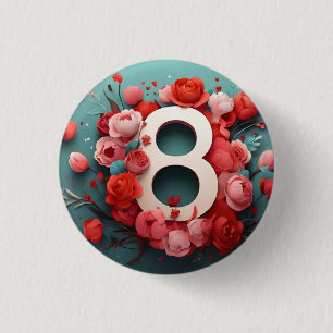 Badge Rond 2,50 Cm 8 mars