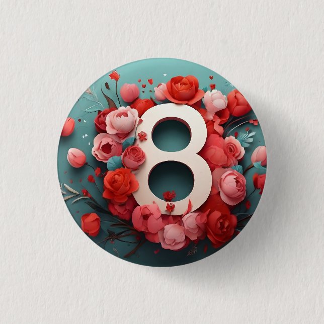 Badge Rond 2,50 Cm 8 mars (Devant)
