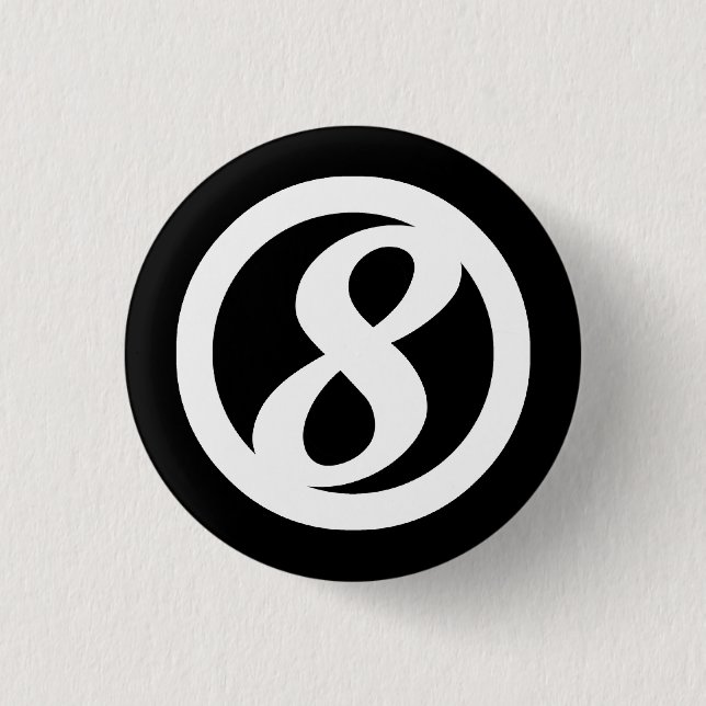 Badge Rond 2,50 Cm 8ème Bouton de cercle (Devant)