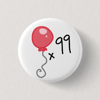 Badge Rond 2,50 Cm 99 ballons rouges