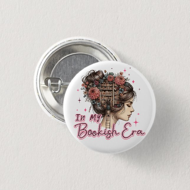 Badge Rond 2,50 Cm À mon ère de livre (Devant & derrière)