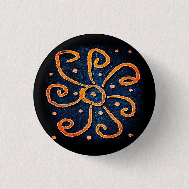 Badge Rond 2,50 Cm A solar pattern (Devant)