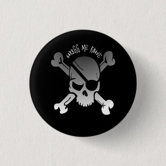 Badge Rond 2,50 Cm aarrgg moi coquin crâne noir blanc pirate personna