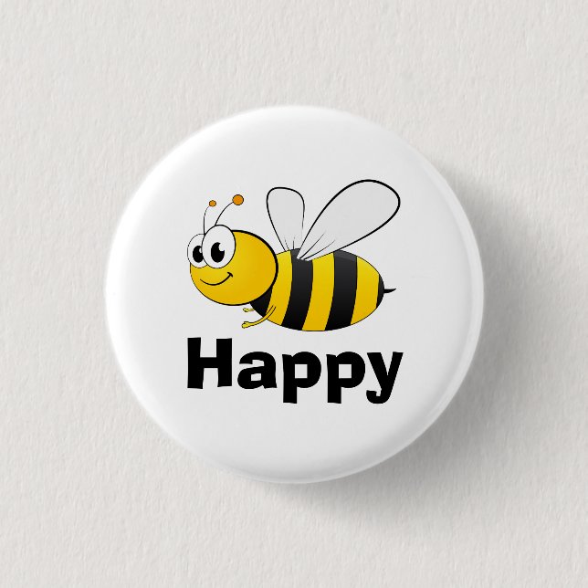 Badge Rond 2,50 Cm Abeille mignonne (Devant)