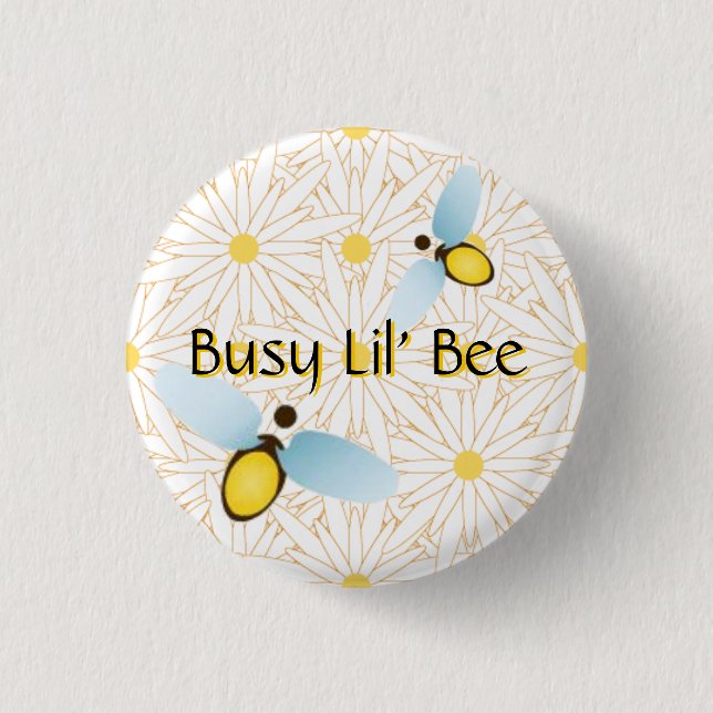 Badge Rond 2,50 Cm Abeille occupée de Lil (Devant)