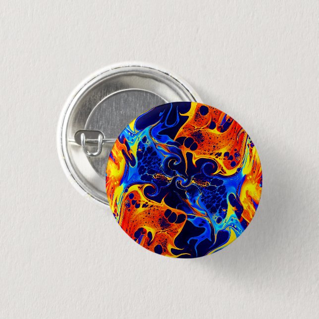 Badge Rond 2,50 Cm abstrait coloré tourbillon de couleur tendance (Devant & derrière)