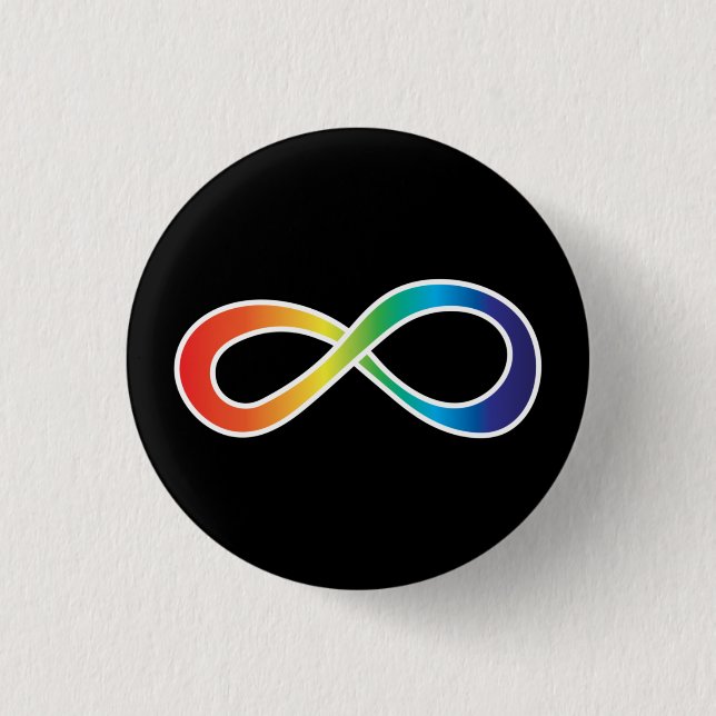 Badge Rond 2,50 Cm Acceptation de la Sensibilisation sur l'autisme de (Devant)