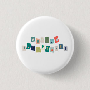 Badge Rond 2,50 Cm Acceptation de l'autisme