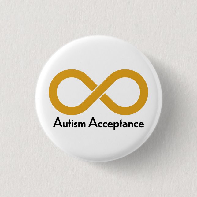 Badge Rond 2,50 Cm Acceptation de l'autisme (Devant)