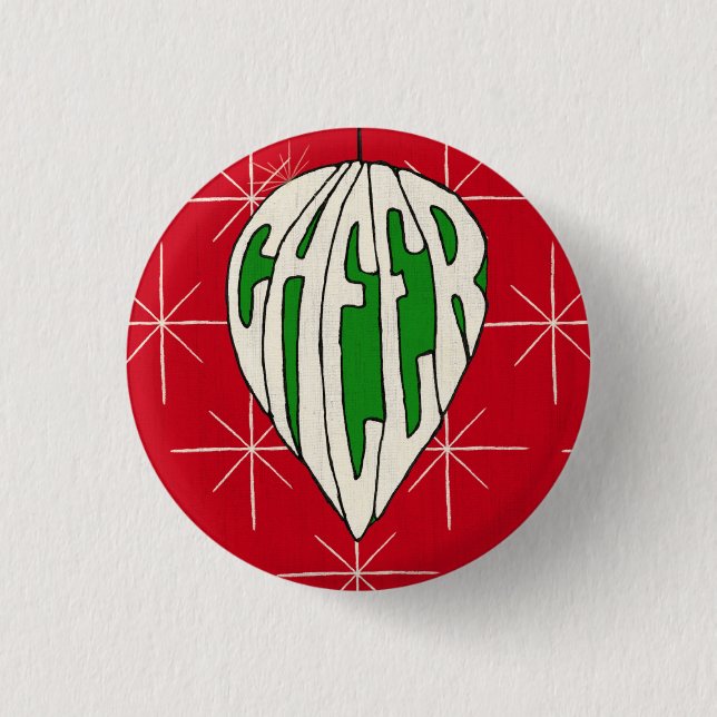 Badge Rond 2,50 Cm Acclamation d'ornement de vacances (Devant)