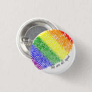 Badge Rond 2,50 Cm Accusé d'inscription égal à l'empreinte Rainbow