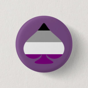 Badge Rond 2,50 Cm Ace sexuelle des pique