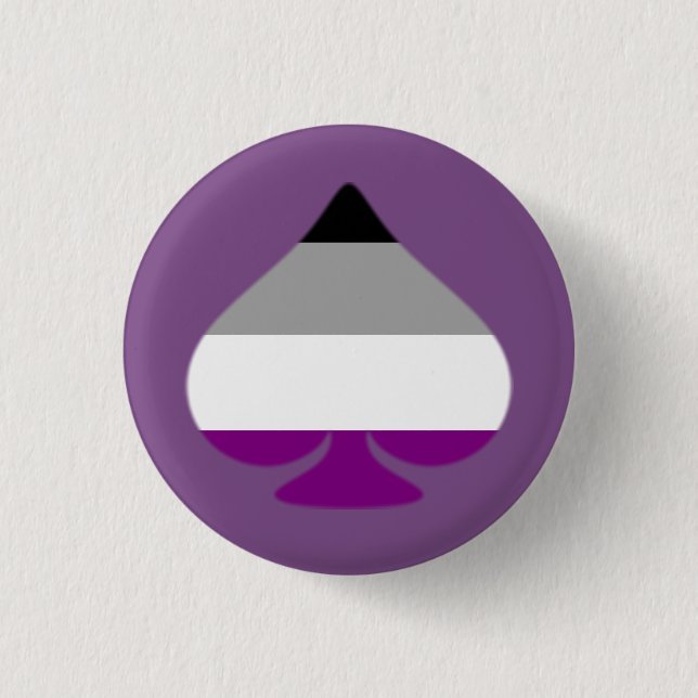 Badge Rond 2,50 Cm Ace sexuelle des pique (Devant)