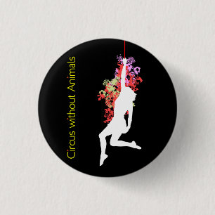 Badge Rond 2,50 Cm Acrobate de cirque moderne