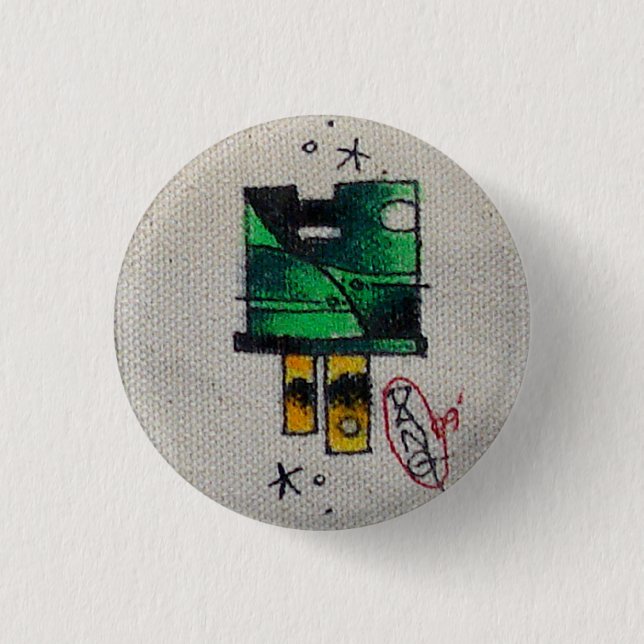 Badge Rond 2,50 Cm ADAPTEZ ! bouton (Devant)