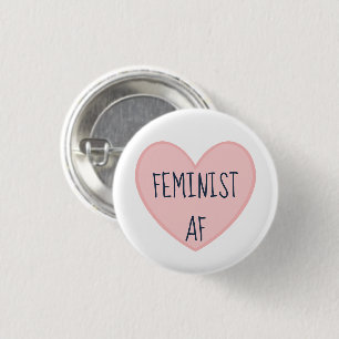 Badge Rond 2,50 Cm "AF féministe"