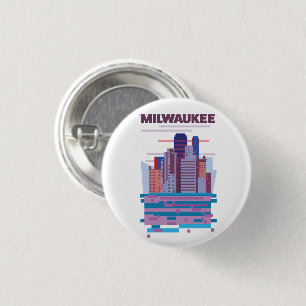Badge Rond 2,50 Cm Affiche de Milwaukee Travel