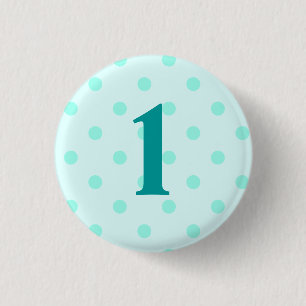 Badge Rond 2,50 Cm Âge Pois élégant d'Aqua
