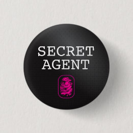 Badge Rond 2,50 Cm Agent secret