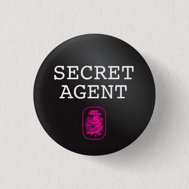 Badge Rond 2,50 Cm Agent secret (Devant)