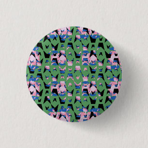 Badge Rond 2,50 Cm Ailes de Flamme Céleste Contenues