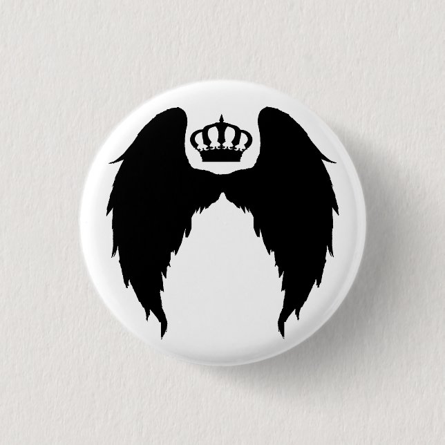 Badge Rond 2,50 Cm Ailes et talent de couronne (Devant)