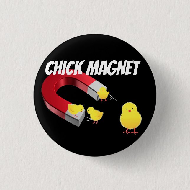 Badge Rond 2,50 Cm Aimant CHICK (Devant)