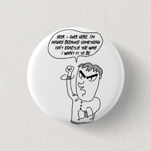 Badge Rond 2,50 Cm Aimant de l'homme en colère