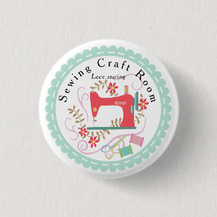 Badge Rond 2,50 Cm Aimer Coudre