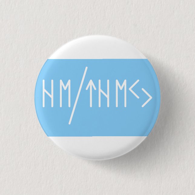 Badge Rond 2,50 Cm Aîné Futhark Il/Ils Pronounouns (Devant)