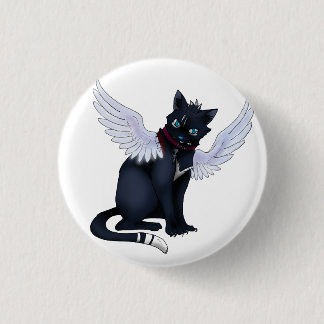 Badge Rond 2,50 Cm aint aucun insigne de chat d'ange