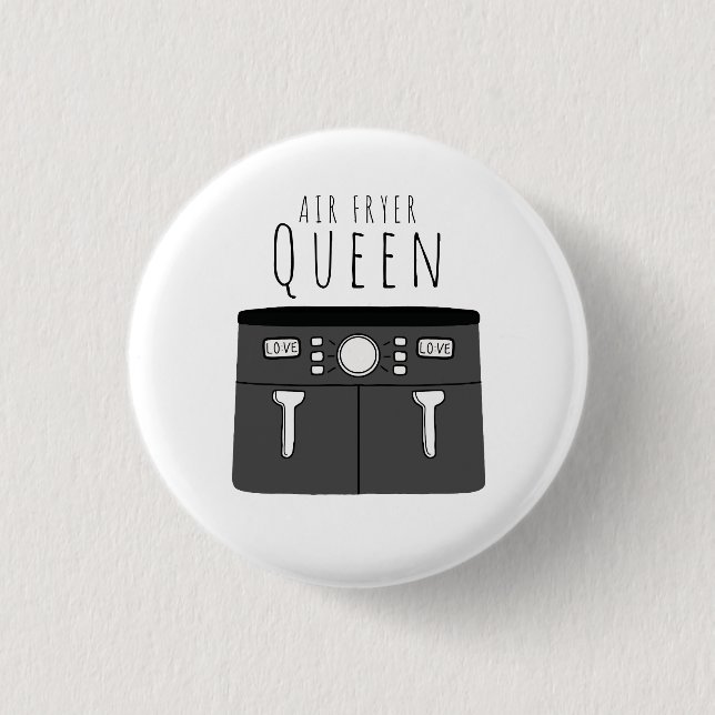 Badge Rond 2,50 Cm Air Fryer Queen (Devant)