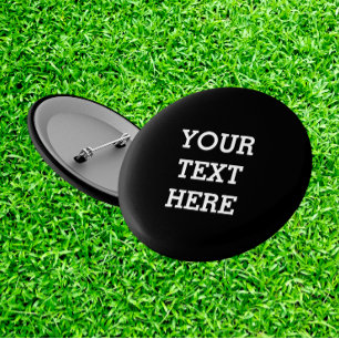 Badge Rond 2,50 Cm Ajouter votre propre texte personnalisé ici noir e