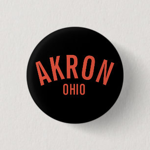 Badge Rond 2,50 Cm Akron, Ohio Magnet
