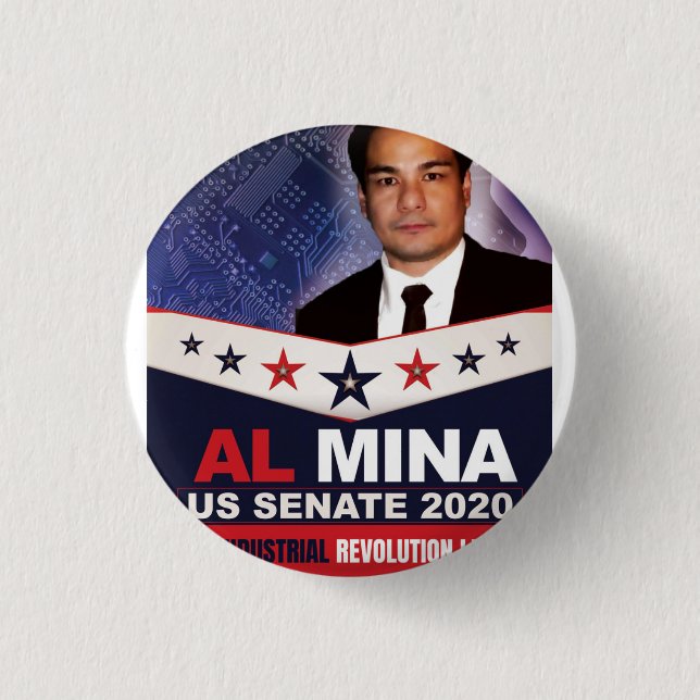 Badge Rond 2,50 Cm Al Mina US Senate Merchandises (Devant)