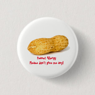 Badge Rond 2,50 Cm Alerte d'allergie d'arachide