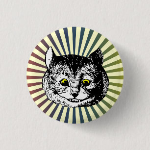 Badge Rond 2,50 Cm Alice vintage dans l'insigne d'art de chat de