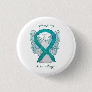 Badge Rond 2,50 Cm Alimentation Allergie Sensibilisation Angel Vert R