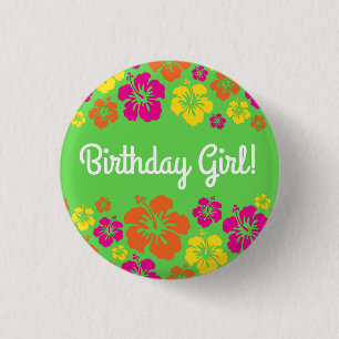 Badge Rond 2,50 Cm Aloha ęr thème de fête d'anniversaire de Hawaï