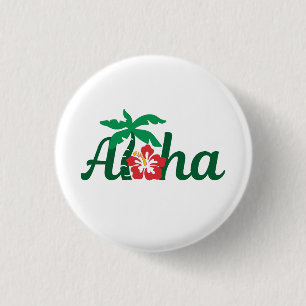 Badge Rond 2,50 Cm Aloha Tropical
