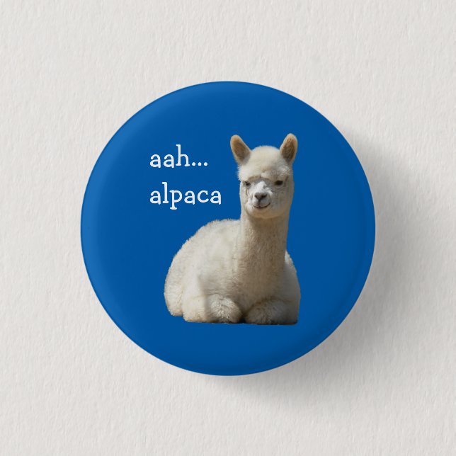 Badge Rond 2,50 Cm Alpaga de bouton d'alpaga aah (Devant)