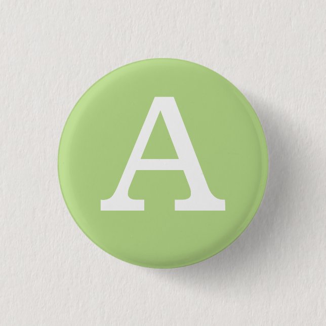 Badge Rond 2,50 Cm Alphabet "A" Collectible (#1) (Devant)