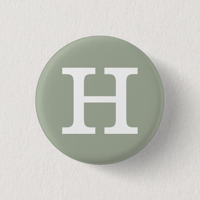 Badge Rond 2,50 Cm Alphabet "H" Collectible (#8) (Devant)
