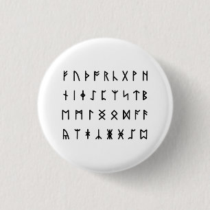Badge Rond 2,50 Cm Alphabet Runique [Futhorc]
