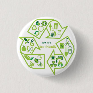 Badge Rond 2,50 Cm Ambiant le vert qui respecte l'environnement