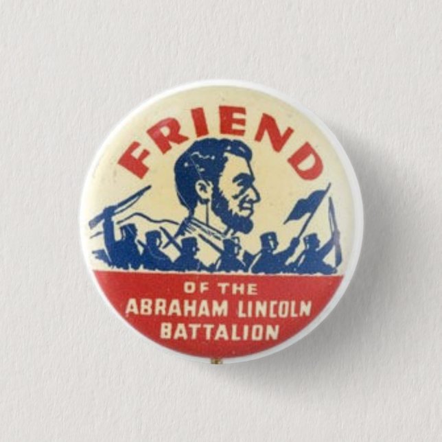 Badge Rond 2,50 Cm Ami du bataillon d'Abraham Lincoln (Devant)