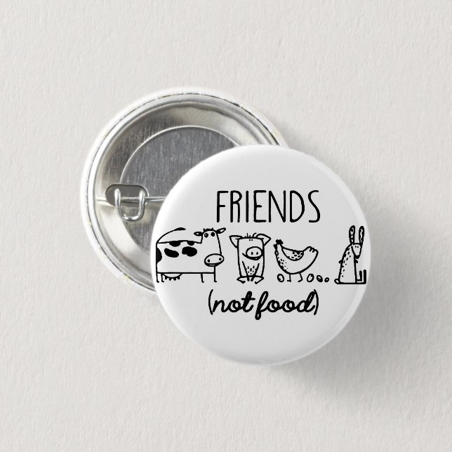 Badge Rond 2,50 Cm AMIS (pas nourriture) (Devant & derrière)