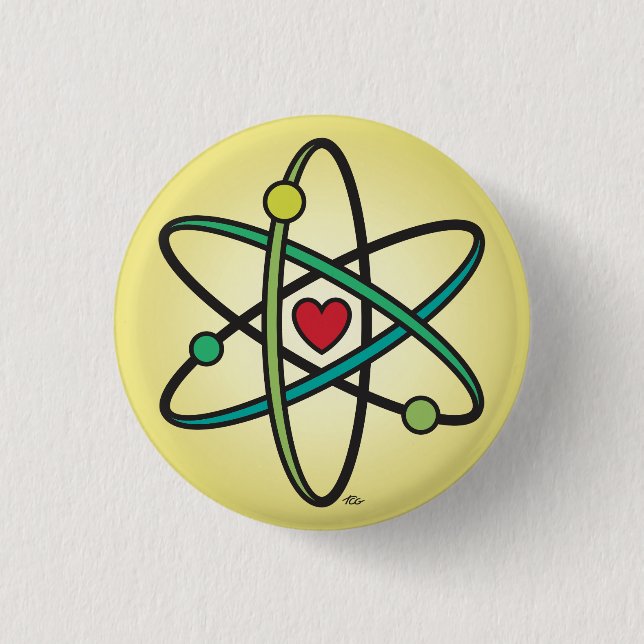 Badge Rond 2,50 Cm Amour atomique (Devant)