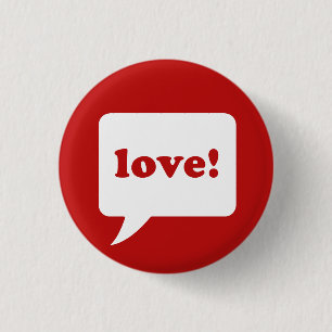 Badge Rond 2,50 Cm "amour !" bouton