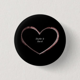 Badge Rond 2,50 Cm Amour Cœur Attrayant Charmeur Mariage